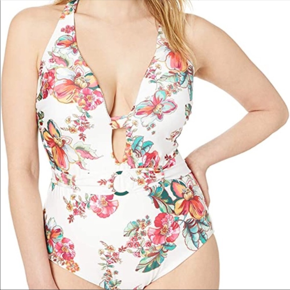 BECCA ETC Emma Floral One-Piece Swimsuit Plus
